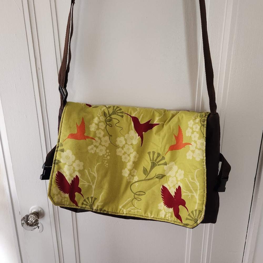 Floral Hummingbird Handmade Laptop Bag